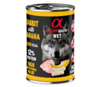 Alpha Spirit konserv koertele küüliku ja banaaniga, 400 g