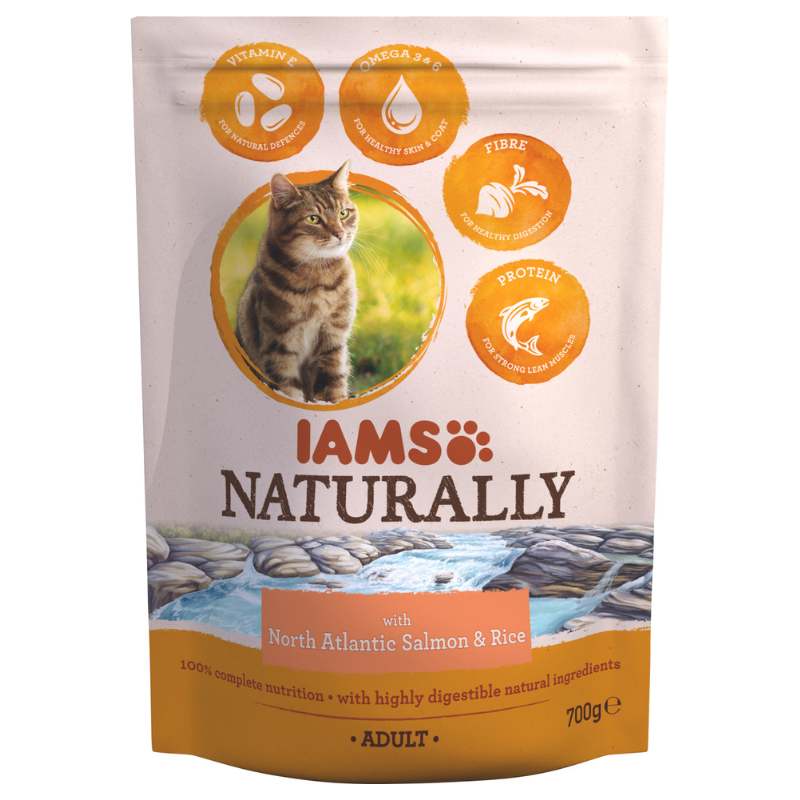 Iams Cat Naturally North Atlantic Salmon & Rice kuivtoit kassidele