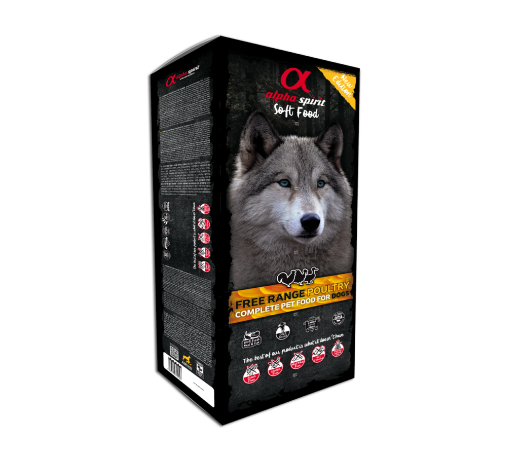 Alpha Spirit Free Range Poultry pehme poolmärg koeratoit, 9 kg