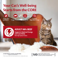 Wellness CORE 98% ühe proteiiniga märgtoit kassidele veisega, 12x85 g - Image 2