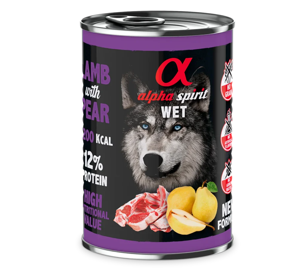 Alpha Spirit konserv koertele lammas ja pirn, 400 g