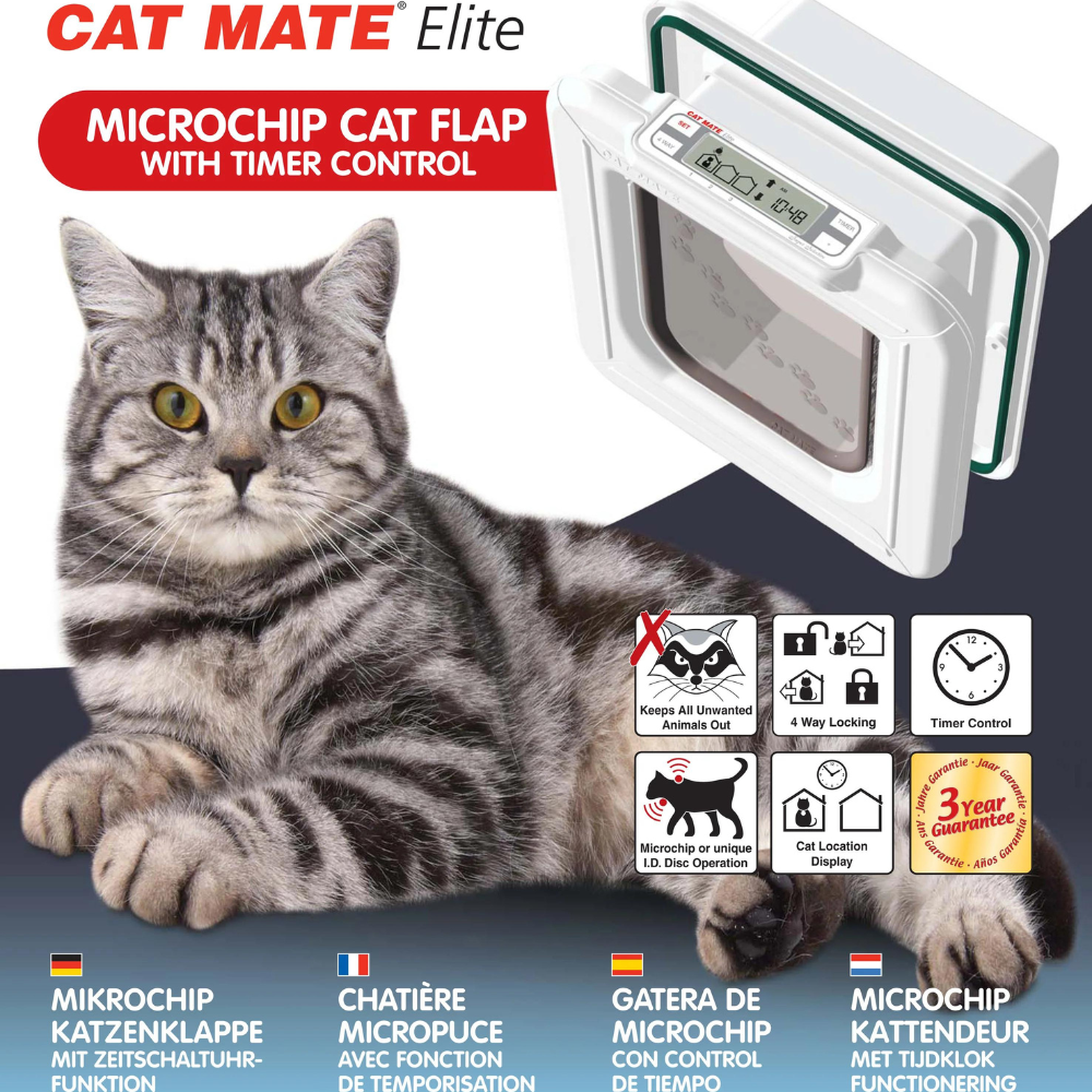 Cat Mate Elite mikrokiibi ja taimeriga kassiluuk 355