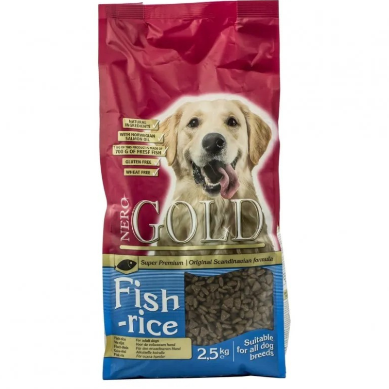 Nero Gold Fish&Rice koerte kuivtoit, 2,5 kg