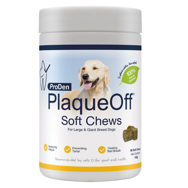 PlaqueOff Soft Chews suurele koerale, 180 g