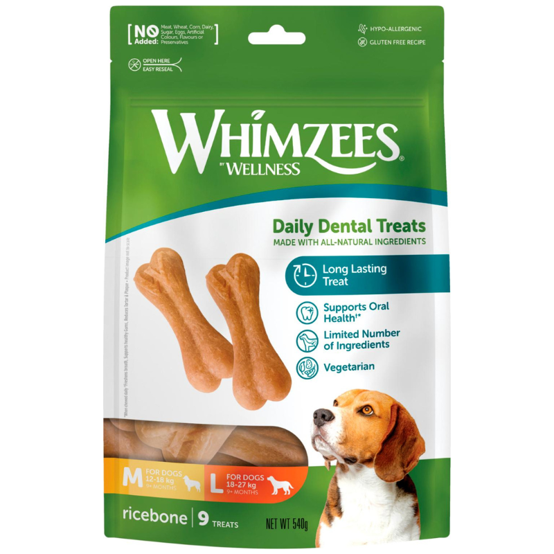 Whimzees Ricebone närimismaius koerale