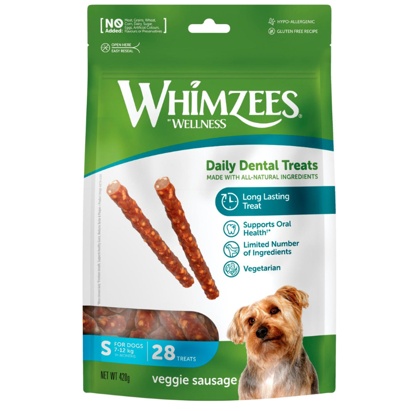 Whimzees Veggie Sausage närimismaius koertele