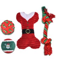 Pühadeteemaline mänguasjakomplekt koertele