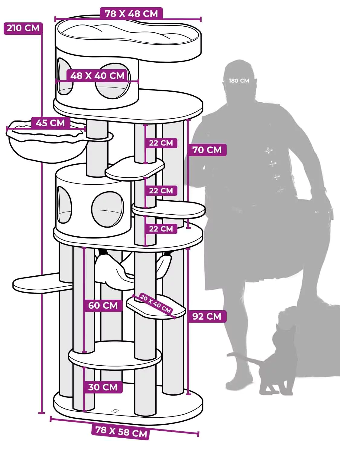 Petrebels Isabella 210 kraapimispuu kassidele - Image 6