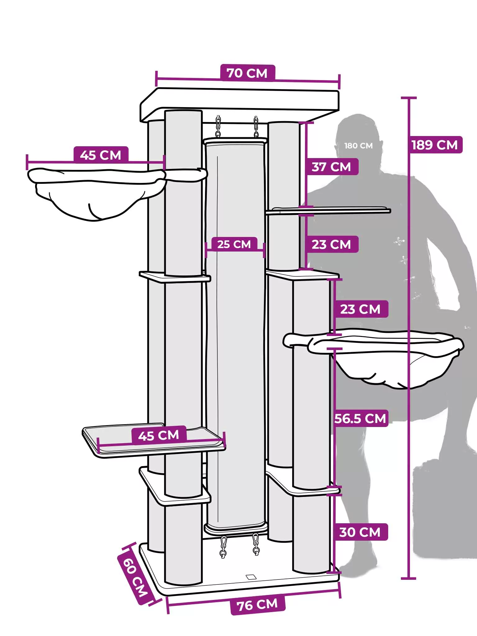 Petrebels Orion 189 kraapimispuu kassidele - Image 6
