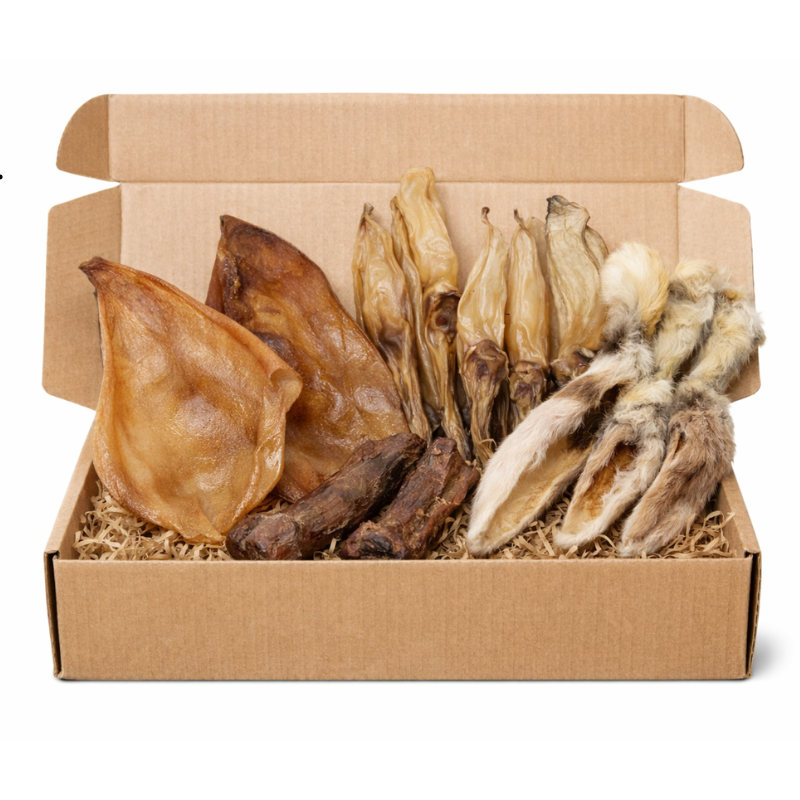 Naturaalsete kuivatatud närimismaiuste komplekt "Kõrvad"