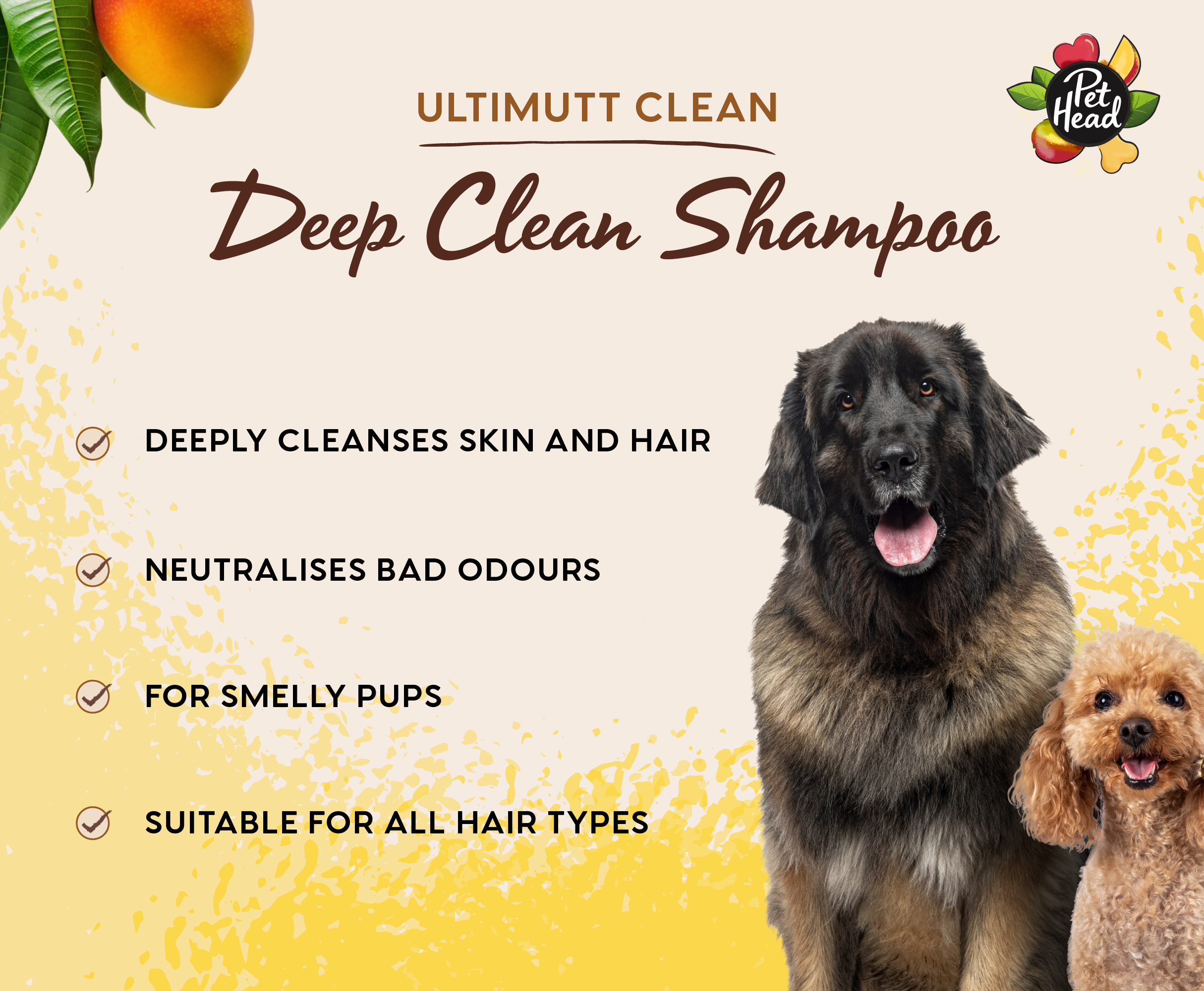 Pet Head Ultimutt Clean Deep sügavpuhastav šampoon, 300 ml - Pilt 4