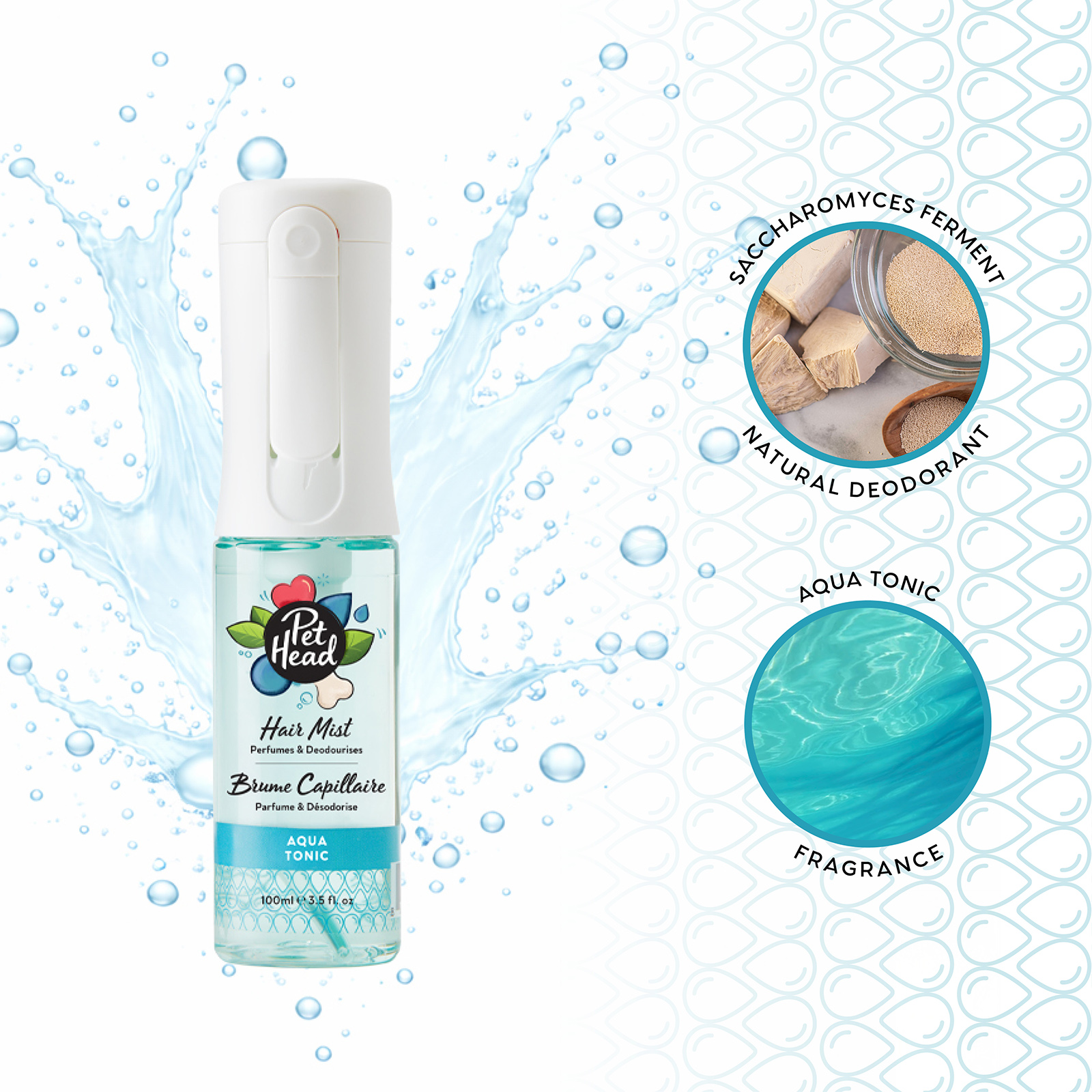 Pet Head Hair Mist Aqua Tonic värskendussprei koertele, 100 ml - Pilt 2